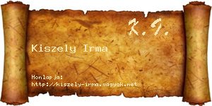 Kiszely Irma névjegykártya
